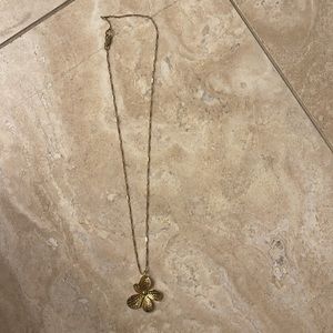 Real gold flower necklace